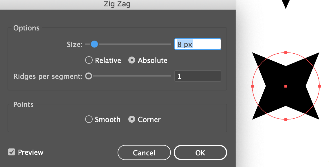 각진 반짝이 모양