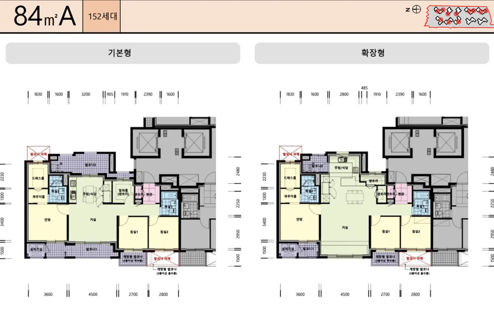 84a 평면도