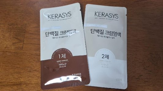 애경 케라시스 컬러랩 단백질 크림 가성비 머리 새치염색약 구매 사용후기