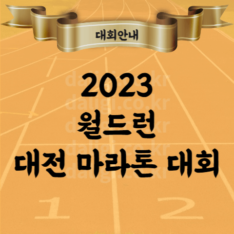 2023 월드런 대전 마라톤 대회 코스 기념품 커플런 등