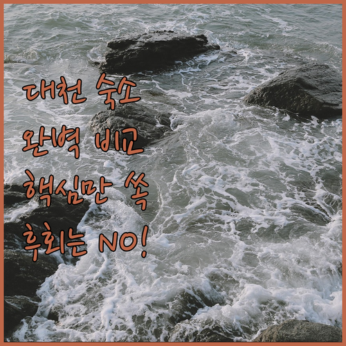 대천 호텔 & 펜션 완벽 비교, 후회