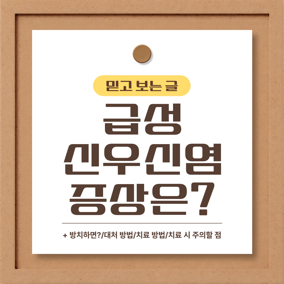  급성 신우신염 증상은?