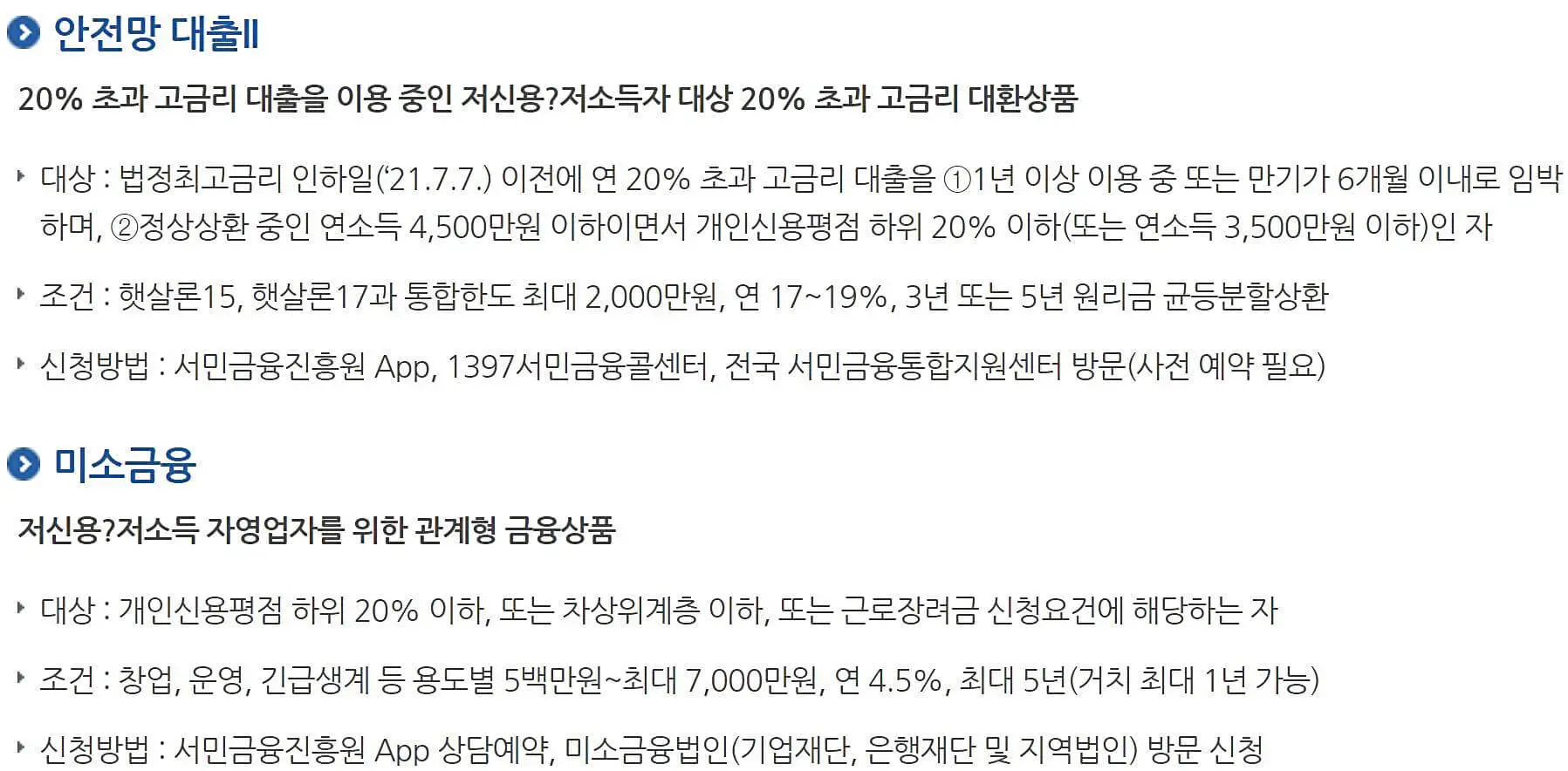 안전망-대출-및-미소-금융