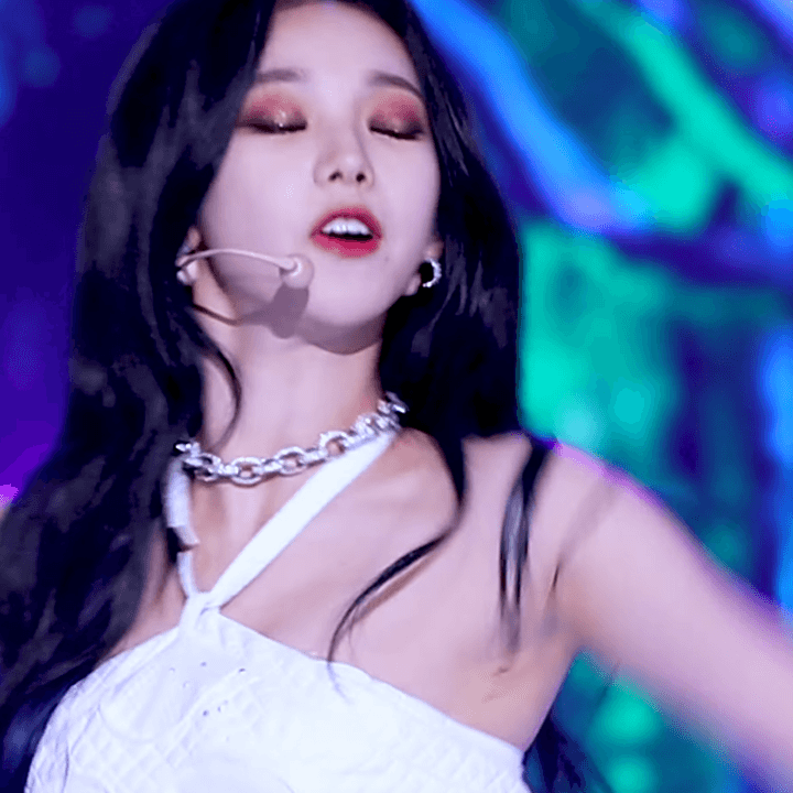  2021년 SBS 가요대전 페이스캠 에스파 카리나 9장 움짤 gif