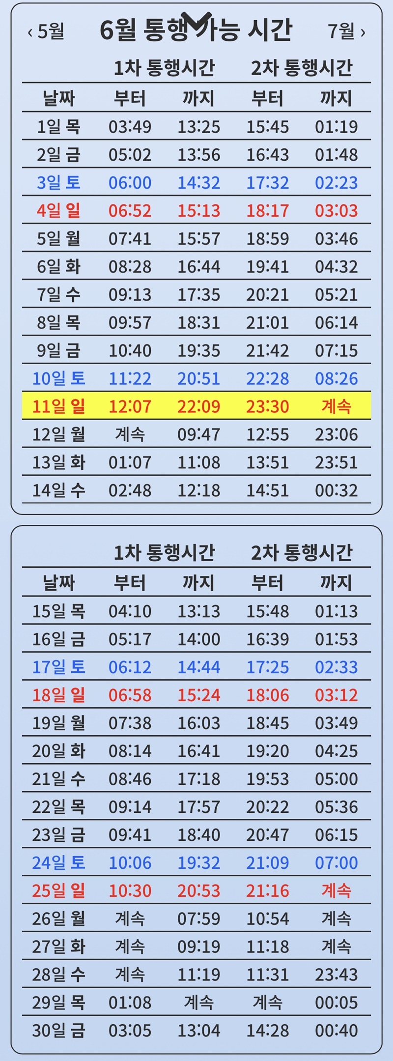제부도_물때_시간표
