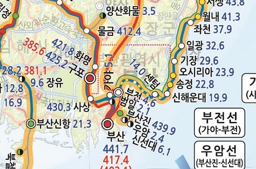 부전역에서 청량리 동해 동대구 포항 목포 노선 기차 시간표