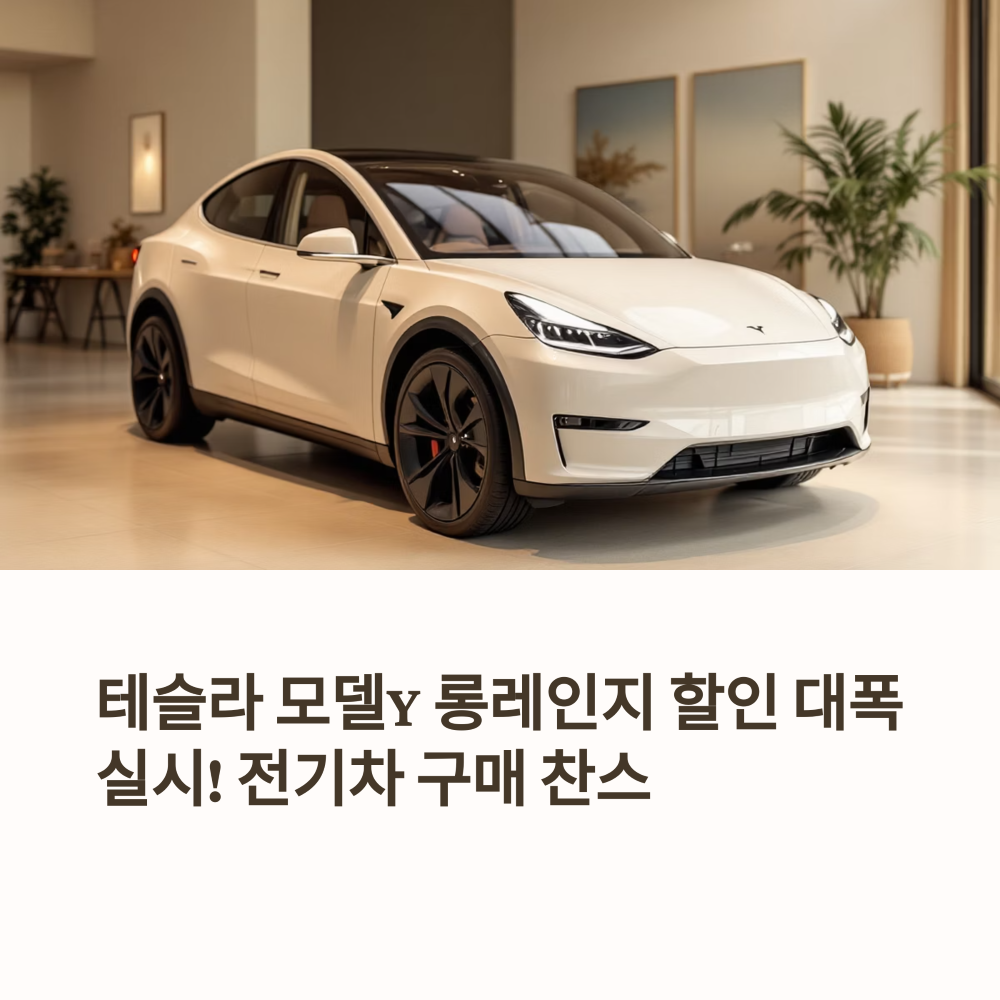 테슬라 모델Y 롱레인지 할인 단행 썸네일