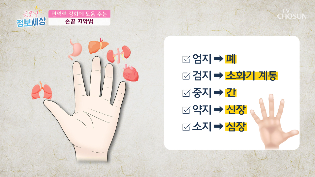 굿모닝 정보세상 면역력 향상 강화 손끝 지압법 흑염소 효능 효과 단백질 음식