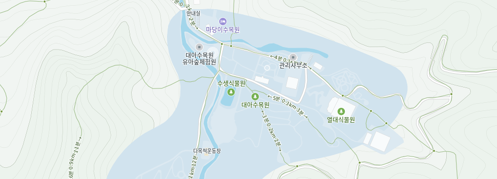 대아수목원 지도