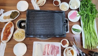 미나리 삼겹살 미나리 해물전