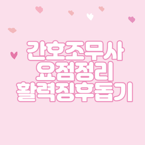  간호조무사 요점정리 활력징후돕기