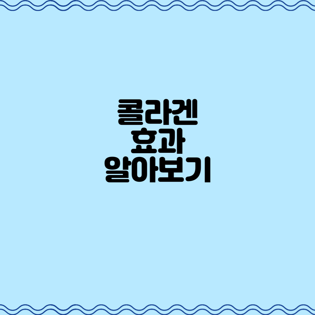  피부 탄력에 좋은 콜라겐 효과 알아보기