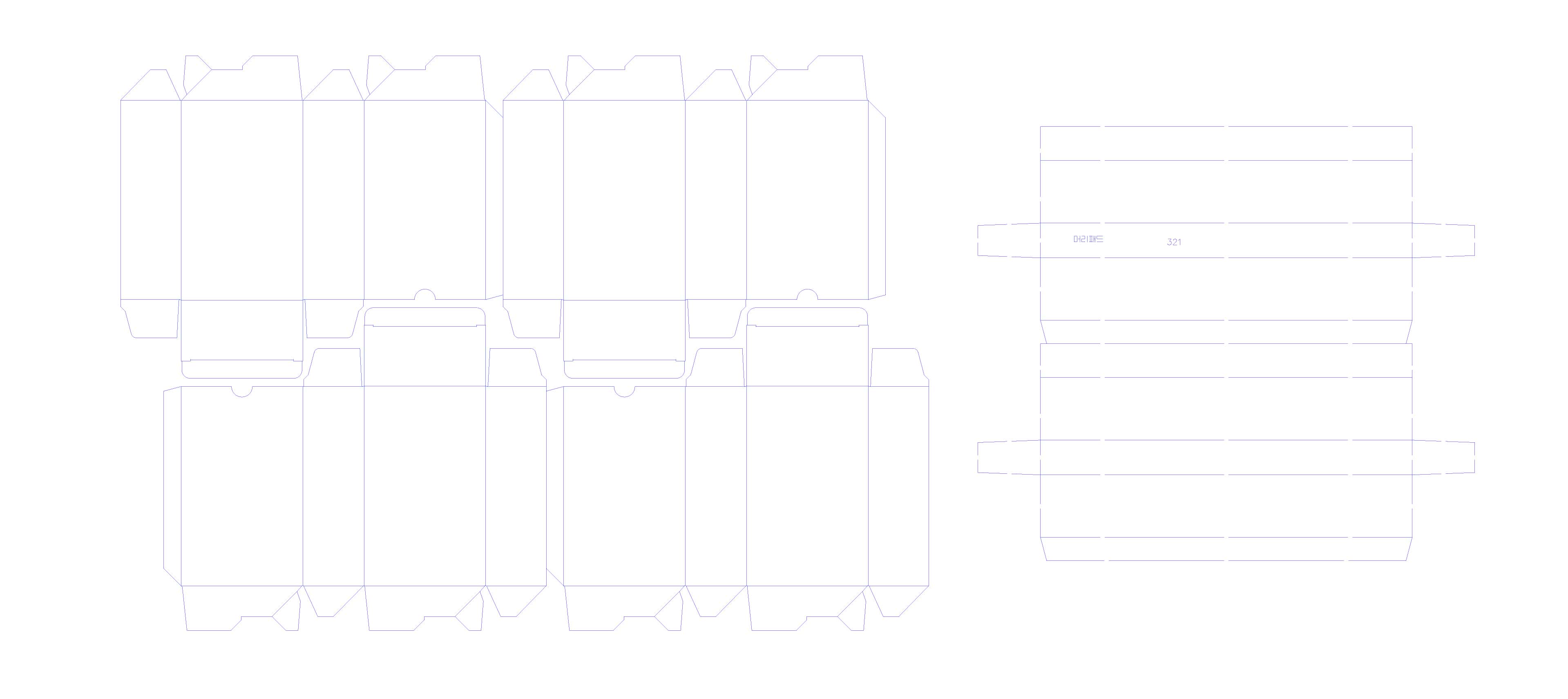 단상자 칼선 도면