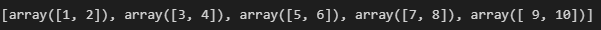 numpy array