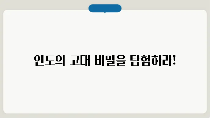 인도 역사 알아보기