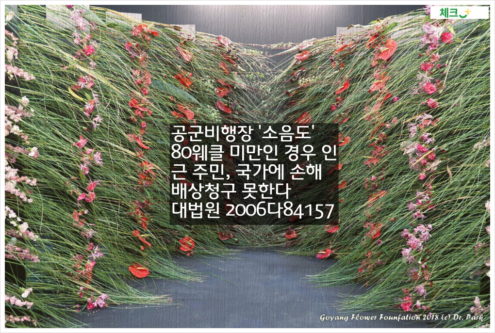 공군비행장 &#39;소음도&#39; 80웨클 미만인 경우 인근 주민&#44; 국가에 손해배상청구 못한다