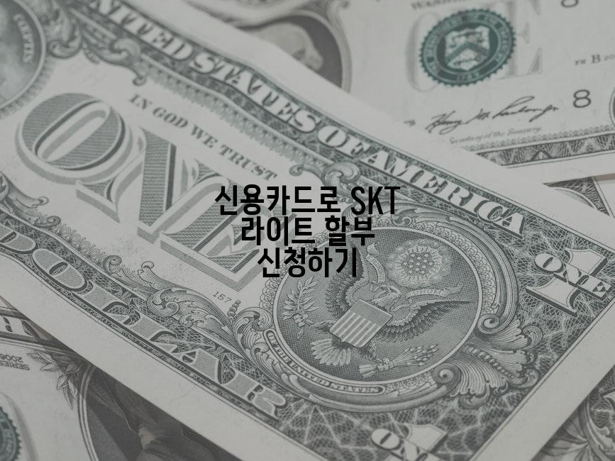 신용카드로 SKT 라이트 할부 신청하기