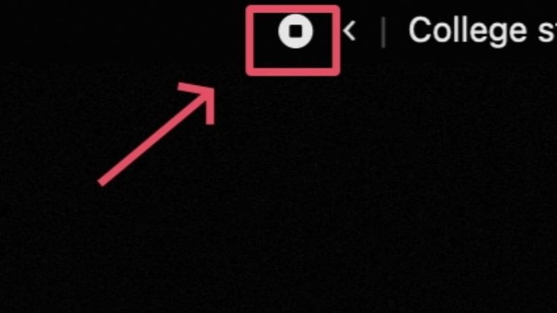 QuickTime Player 앱 사용한 녹화 중단 버튼