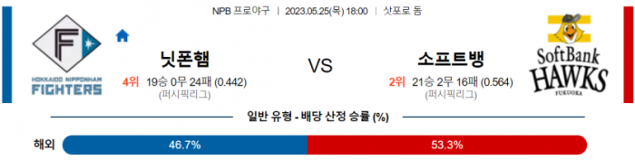  일본 야구 5월 25일 전경기 분석