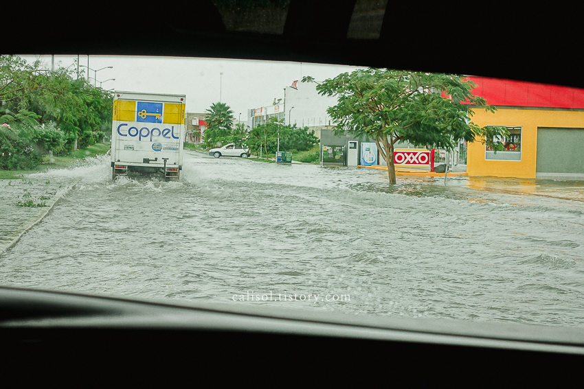 멕시코 도로 홍수