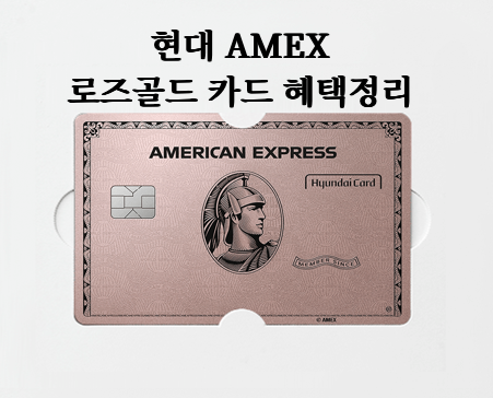  Hyundai American Express Rose Gold Card 현대 아멕스 로즈골드 카드 발급받기 및 혜택정리 (해외여행이 많은 경우 추천)