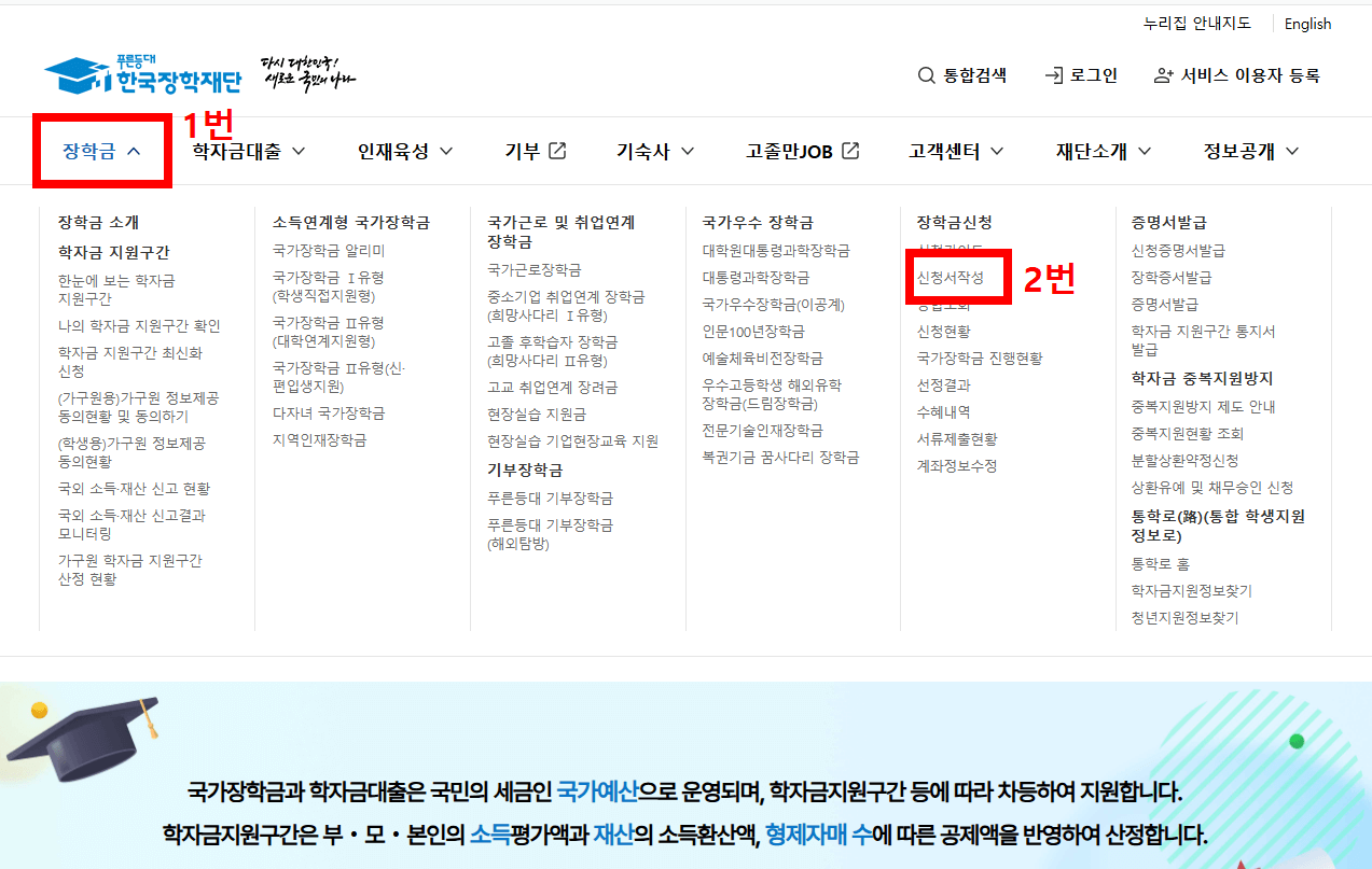 2025 국가장학금 신청방법, 대상, 장학금액