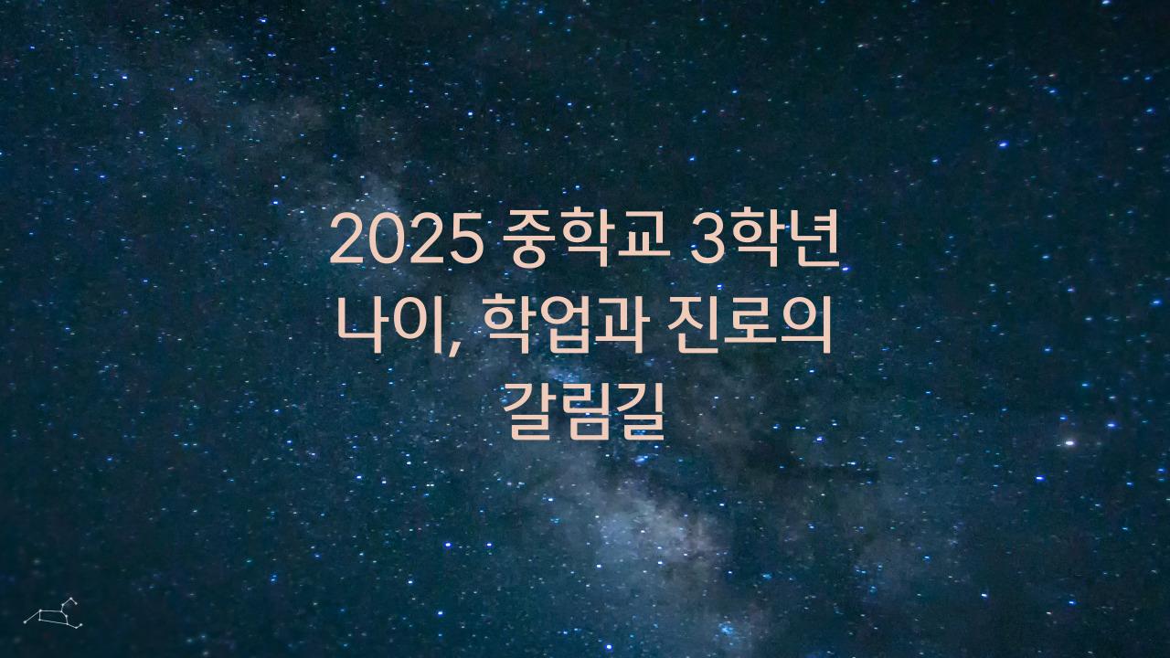 2025 중학교 3학년 나이