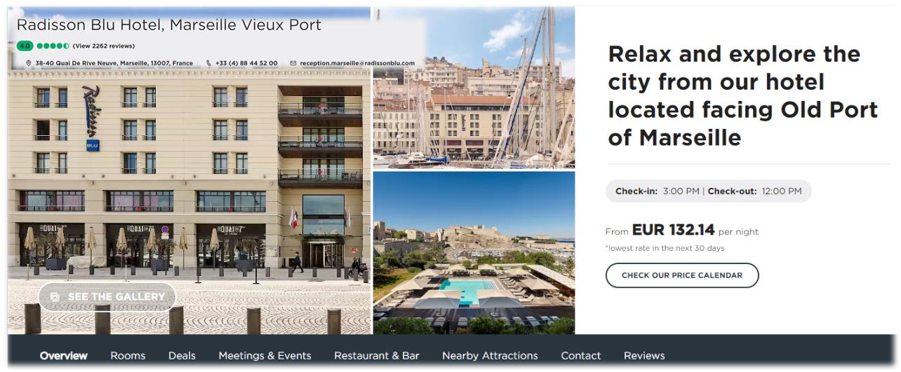 Radisson Blu H&ocirc;tel Marseille Vieux Port (래디슨 블루 호텔 마르세유 뷰 포트) 홈페이지 둘러보기 ; 남프랑스 마르세유 여행