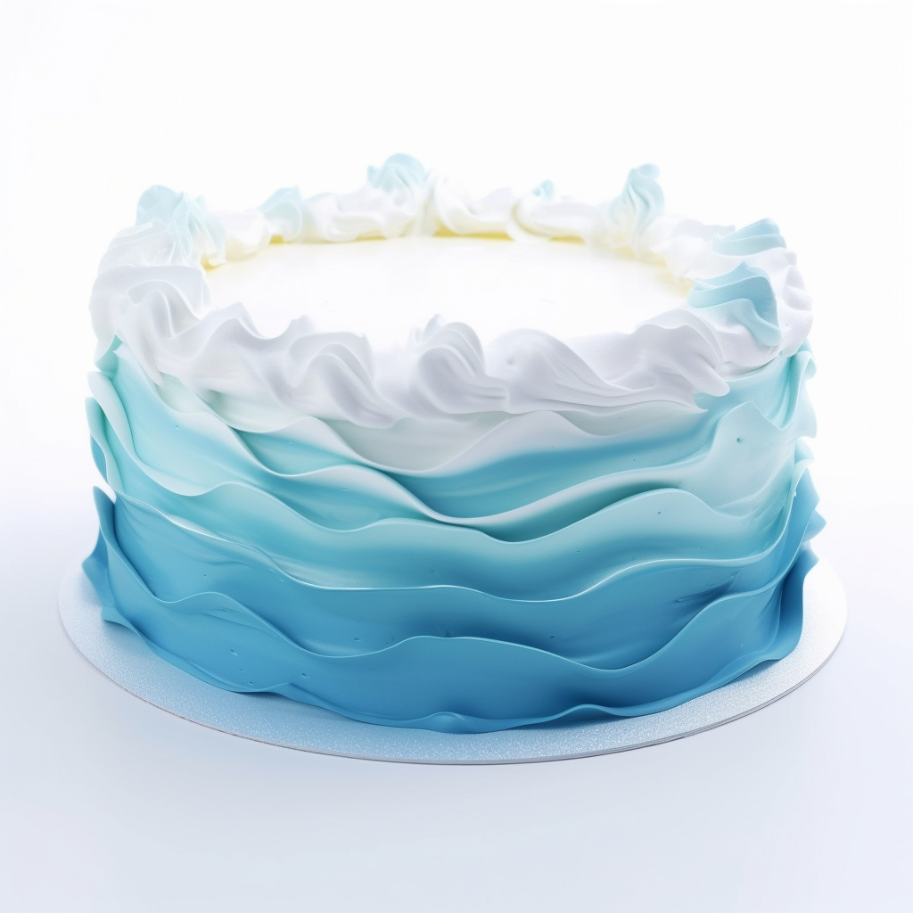 바다 느낌의 여름 생일 케이크 디자인3
