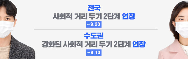  수도권 거리두기 2.5단계 1주일 연장 / 전국 2단계 20일까지