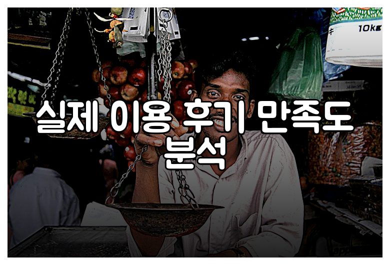실제 이용 후기 만족도 분석