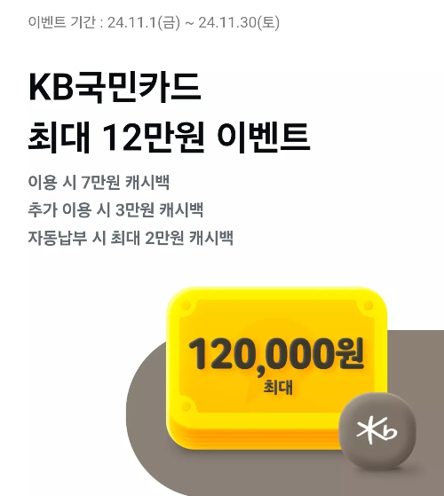 2024년+11월+신용카드+KB국민+신규혜택