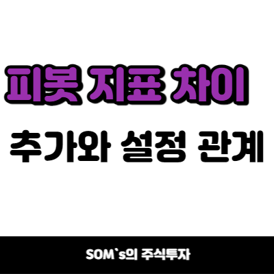 피봇 지표 - 설정과 추가의 차이 - 피봇 함수의 사용 관점