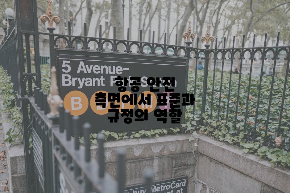 항공 안전 측면에서 표준과 규정의 역할