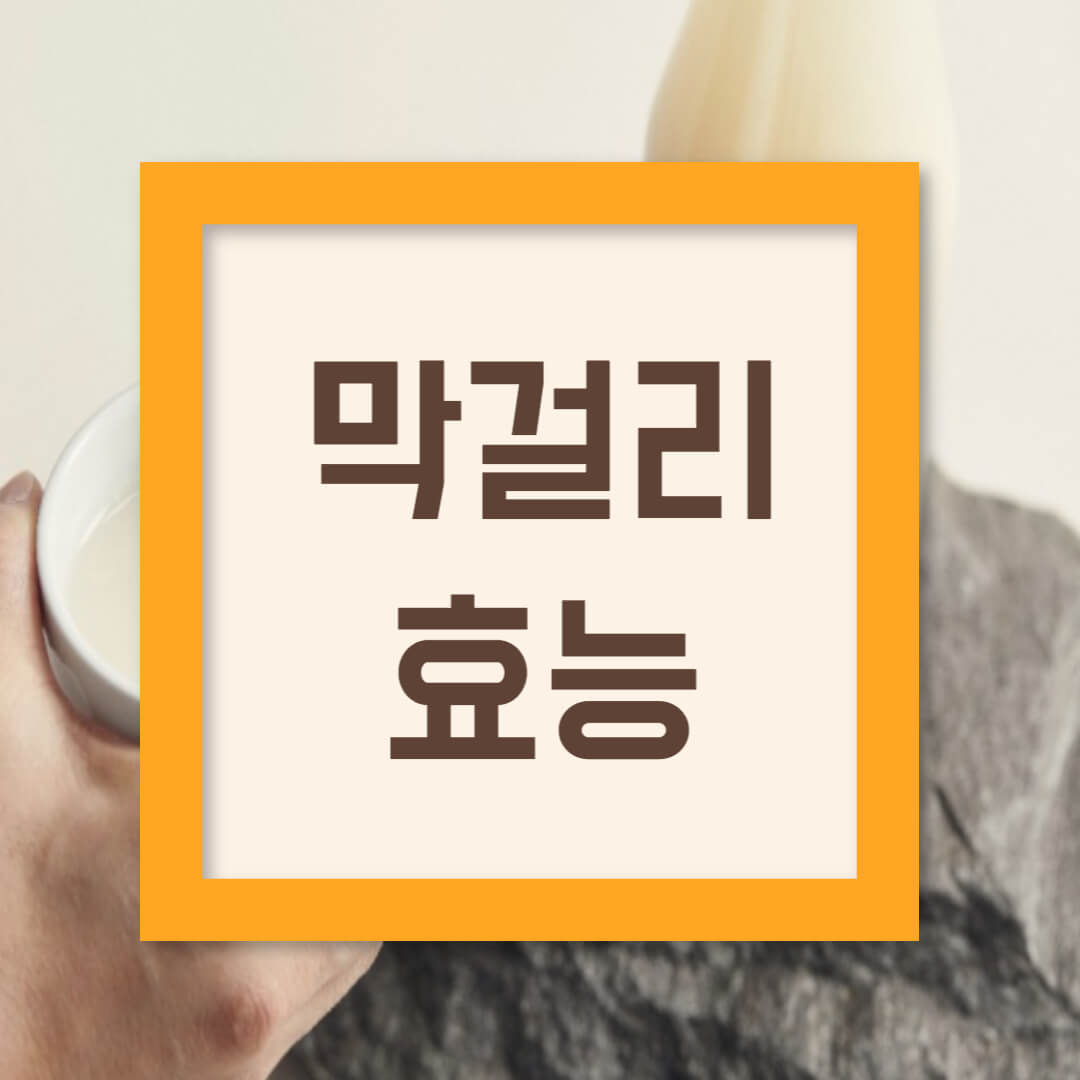 막걸리효능