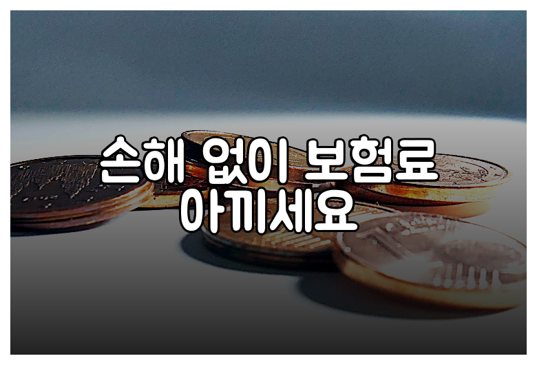 손해 없이 보험료 아끼세요
