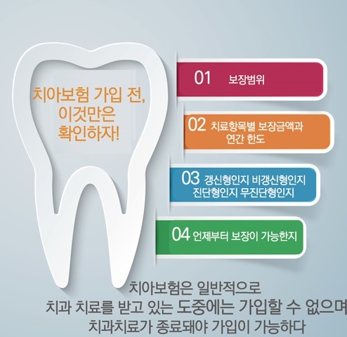 치아보험 가입 시 고려사항