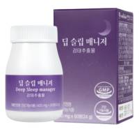 서울대연구진 개발 딥슬립매니저 감태추출물 1BOX 가바 수면건강 최대함량 제주도감태&#44; 60정&#44; 1개