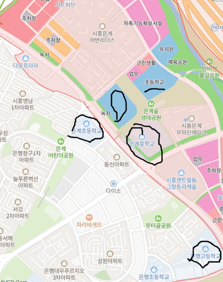 학교 위치 사진