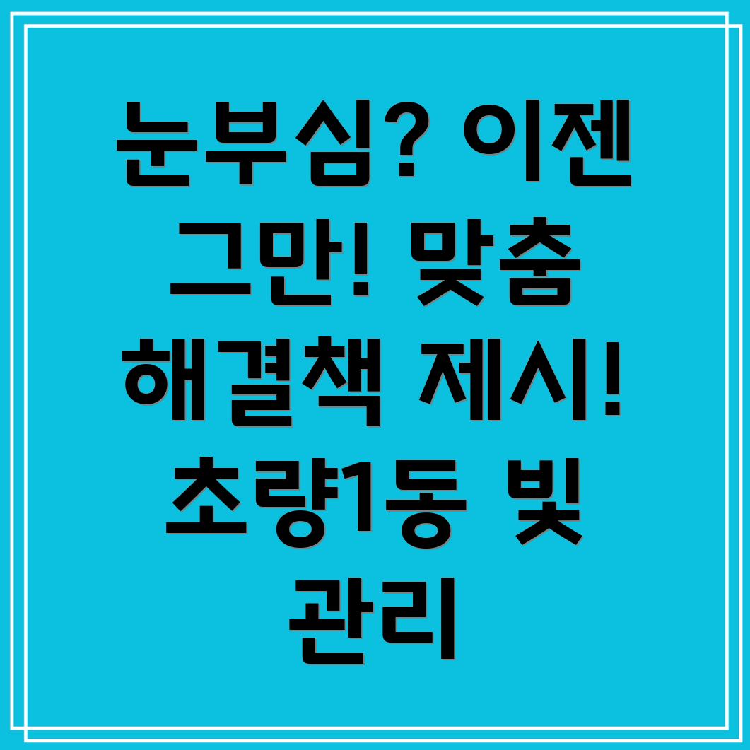 눈부심 해결