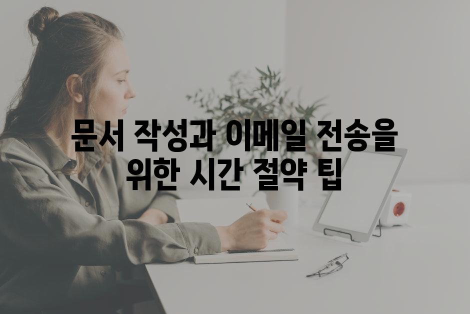 문서 작성과 이메일 전송을 위한 시간 절약 팁