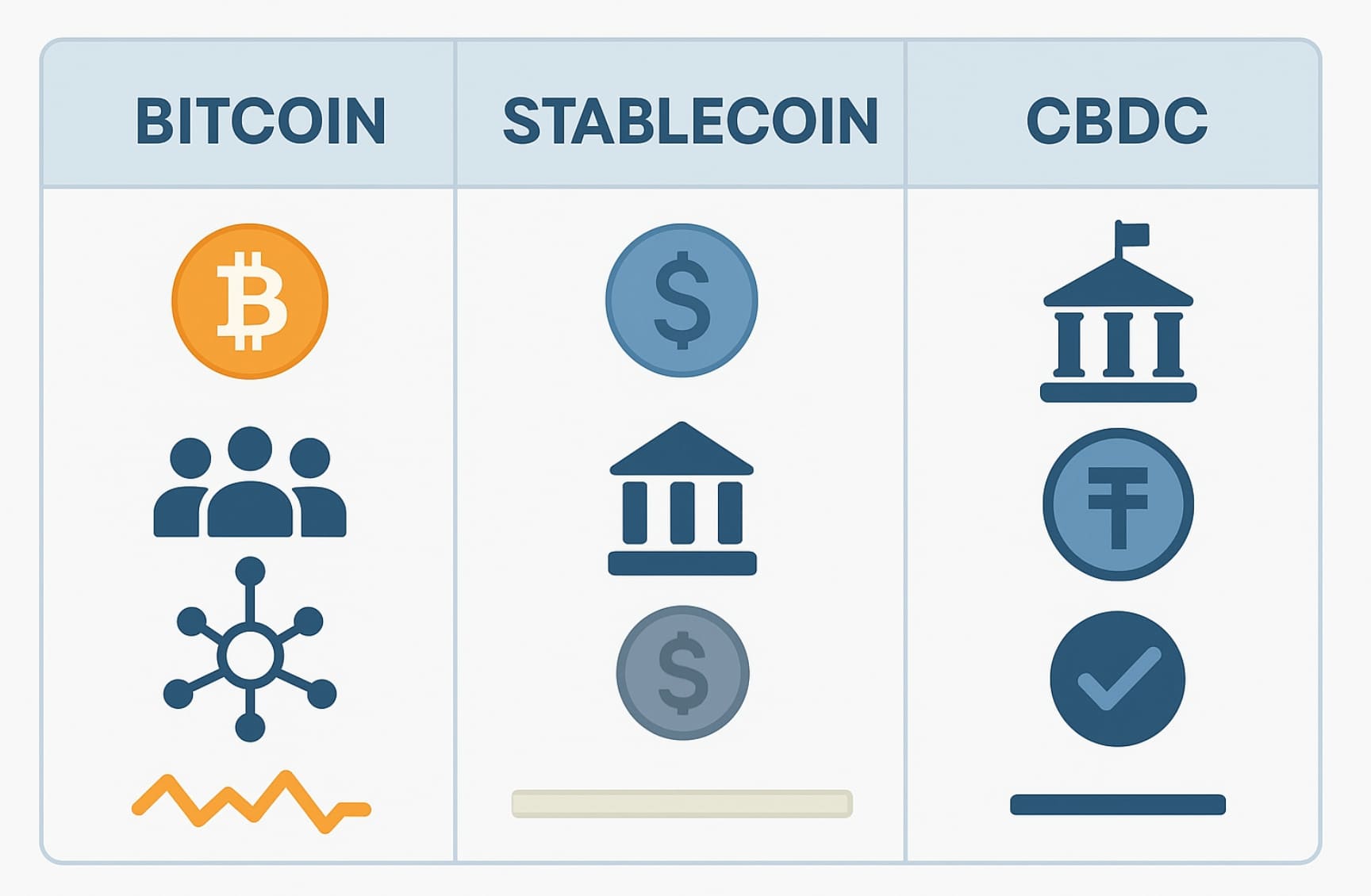 CBDC 코인 차이점