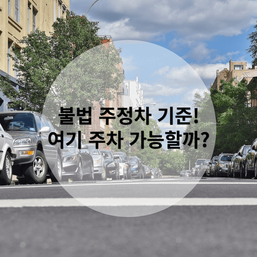  불법 주정차 기준 총정리! 여기 잠깐 주차 가능할까?