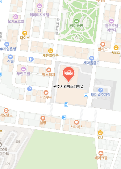 원주시외버스터미널 위치