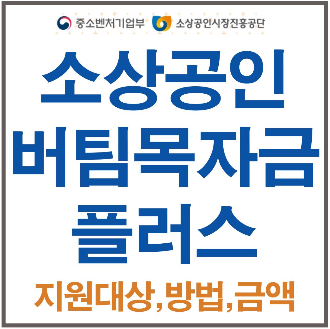  소상공인 버팀목자금 플러스 신청방법