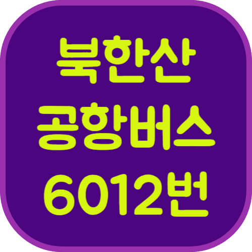 6012번-북한산-푸르지오-공항버스-이미지