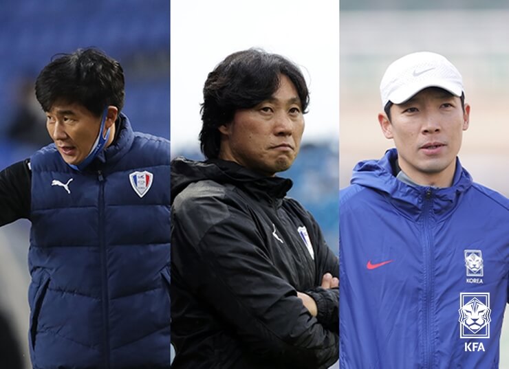 박건하, 최성용, 조용형 코치(출처 : KFA)