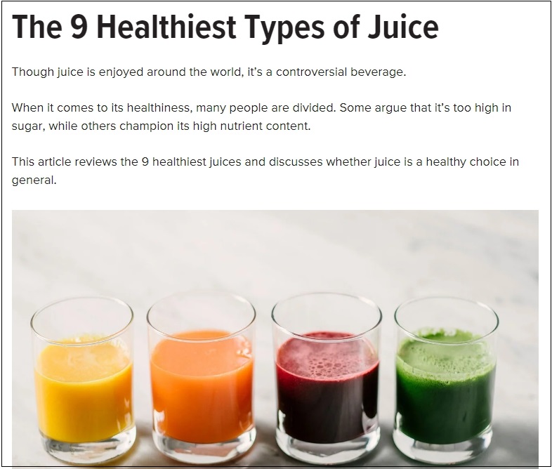  수명 늘려주는 무첨가 주스 레시피 The 8 Healthiest Types of Juice
