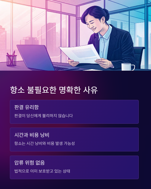 항소 불필요한 명확한 사유