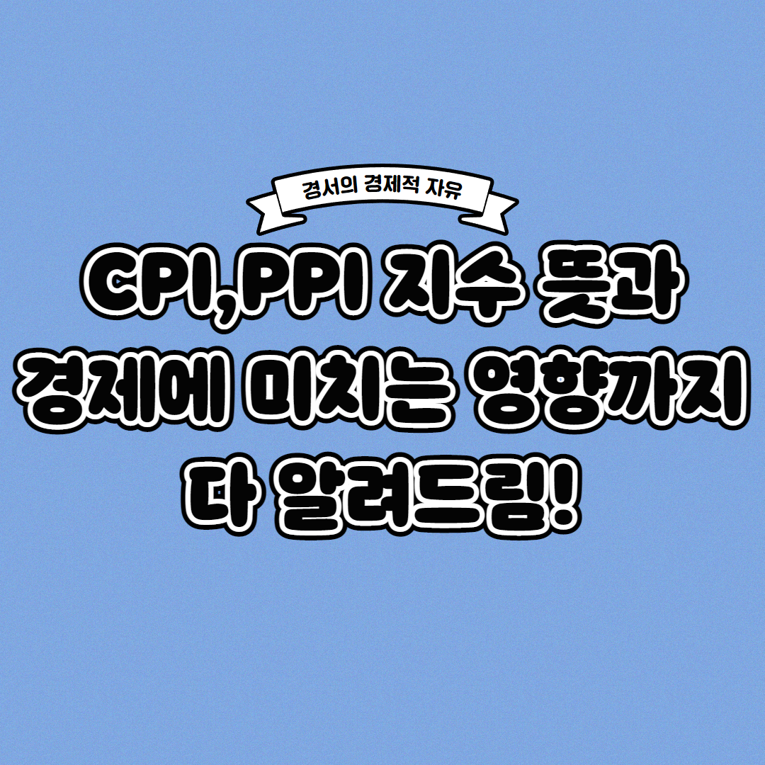  CPI 지수와 PPI 지수의 뜻, 경제에 미치는 영향은?